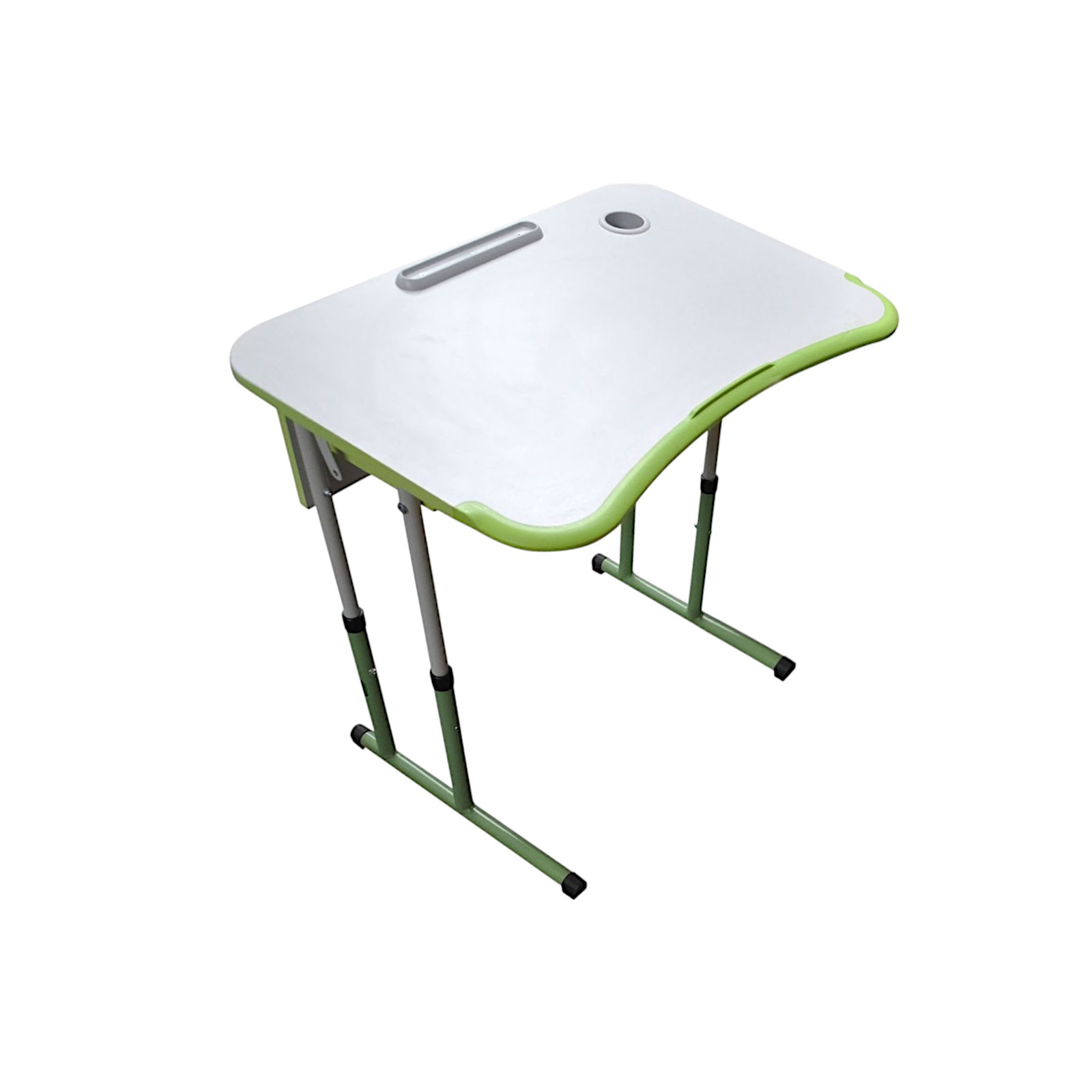 Стіл учнівський 1-місний з покриттям HPL пластикомом та поліуретановою крайкою РОЗКОМ, розмір 700х500х580-640-700-760 мм.